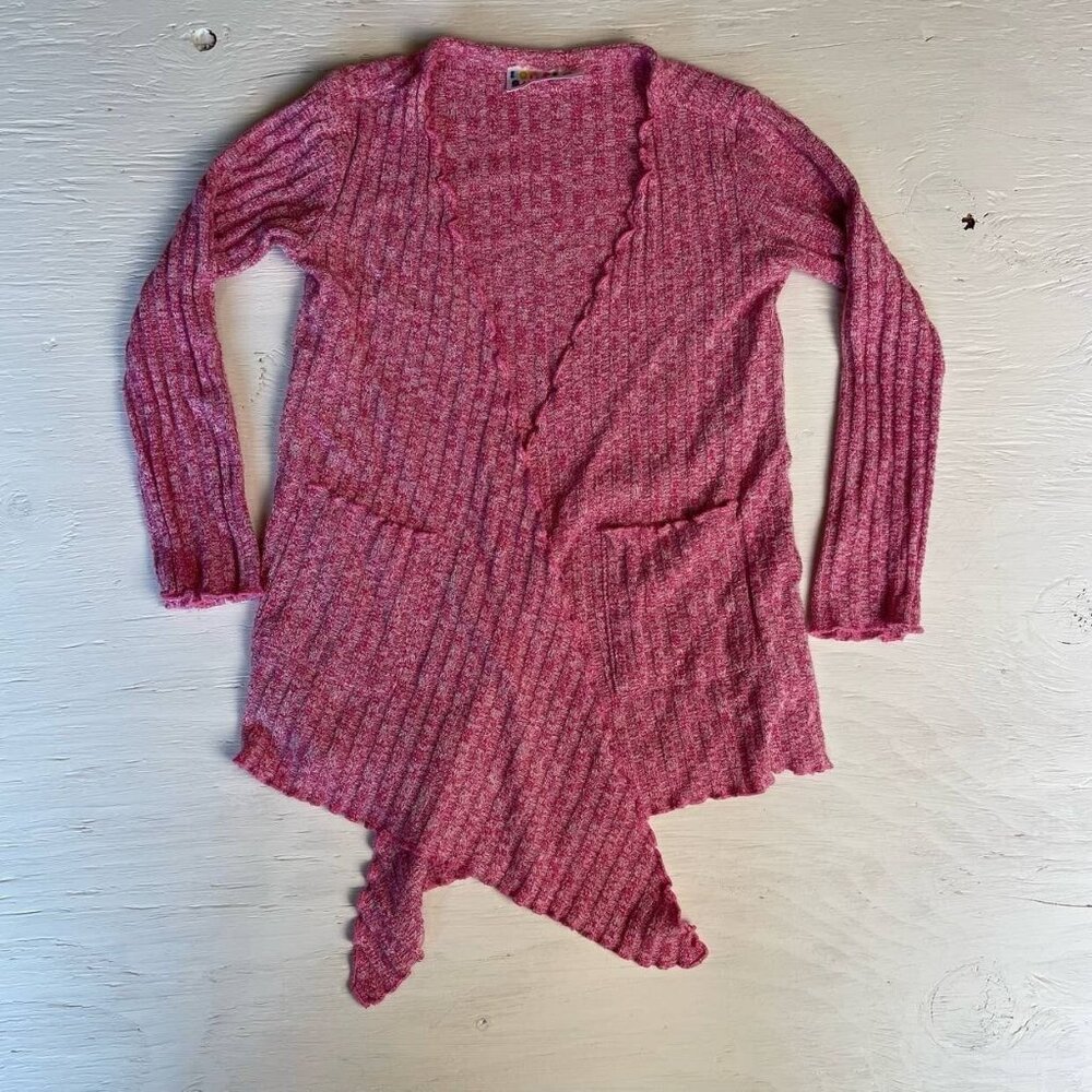 Dot Dot Smile Pink Ribbed Cardigan Size 3/4